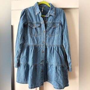 Free People Nicole Denim Shirt Dress